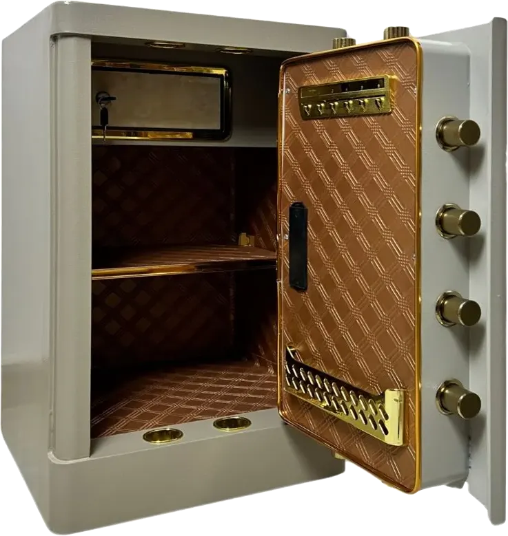 LG TurboTec Cash Safe, Curved Door, Fingerprint Lock, Steel Body, Secret Drawer, 60x40x35cm, BXG 60