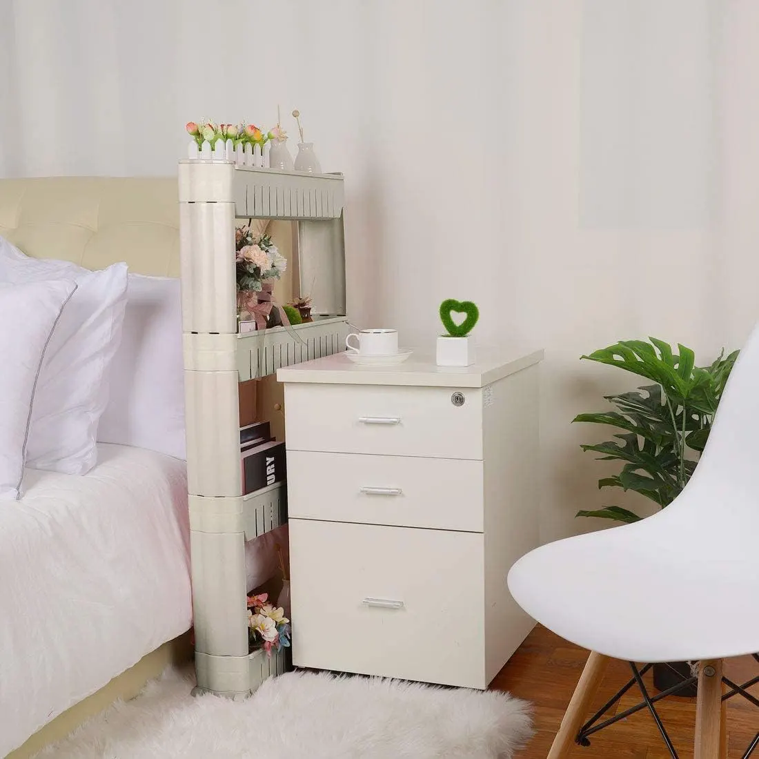 El Watania Kitchen Stand, Beige, 4 Tiers