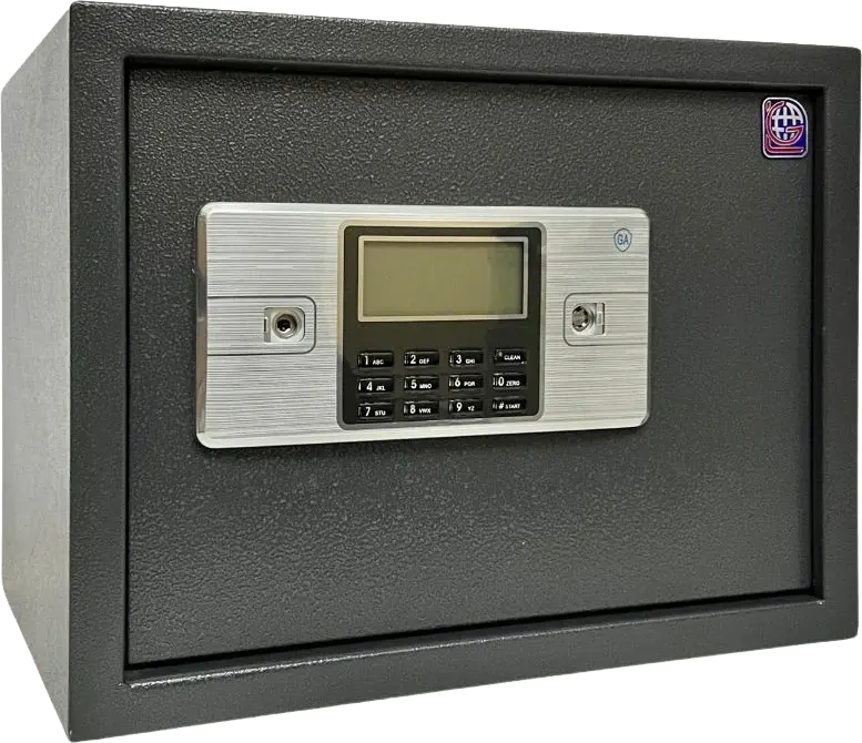 LG Electronic Cash Safe for Hotels, Digital Lock with Emergency Key, Warning Alarm, 30 x 38 x 30 cm, Gray, ALC30