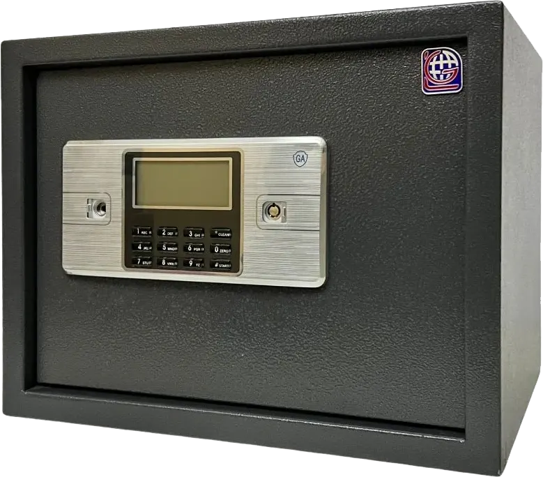 LG Electronic Cash Safe for Hotels, Digital Lock with Emergency Key, Warning Alarm, 30 x 38 x 30 cm, Gray, ALC30