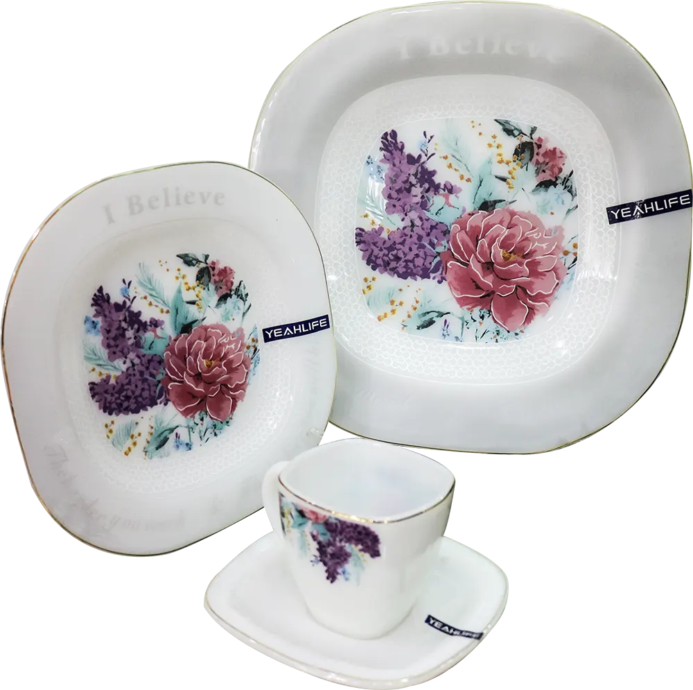 Arcopal Thai  Dinner Set, 58 Pieces, White + MediaTech Electric Grill, 1600 Watt, Black, MT-F01