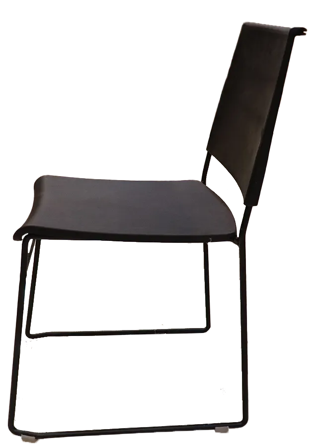 كرسي ميتال كيتان بيج ، اسود