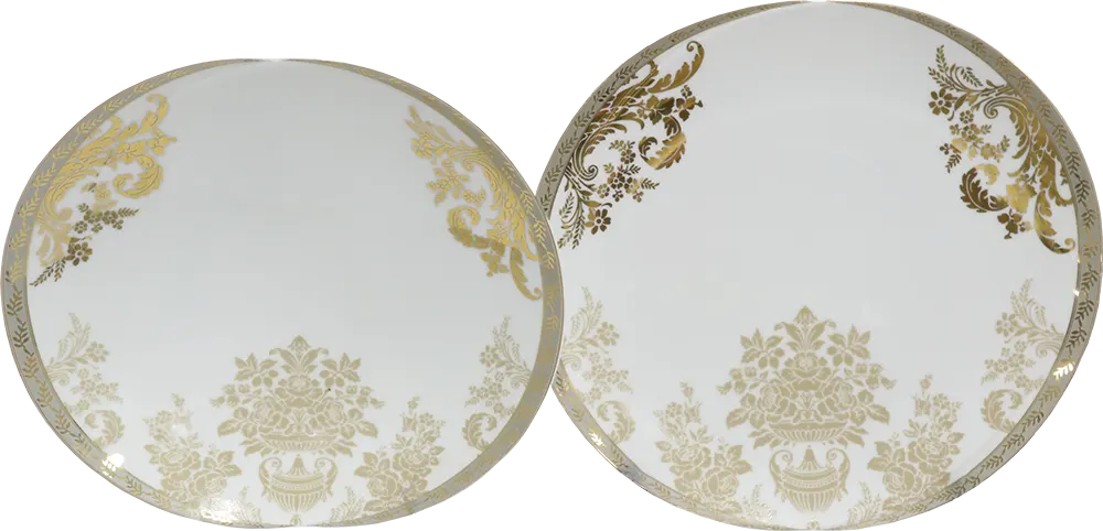 طقم صيني انفينتي لوريت ابيض في جولد ، 124 قطعة + كبه فريش، 700 وات، 2 لتر، أسود، CH-700AS