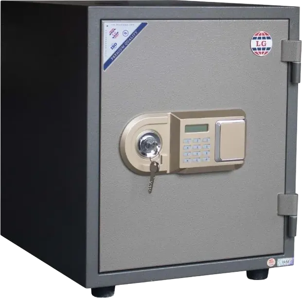 LG Vietnamese Cash Safe, Digital Keypad, Adjustable Shelf, Fire Resistant, 51×42×48 cm, Gray, LG51E