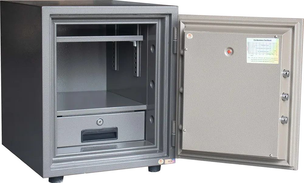 LG Vietnamese Cash Safe, Digital Keypad, Adjustable Shelf, Fire Resistant, 51×42×48 cm, Gray, LG51E