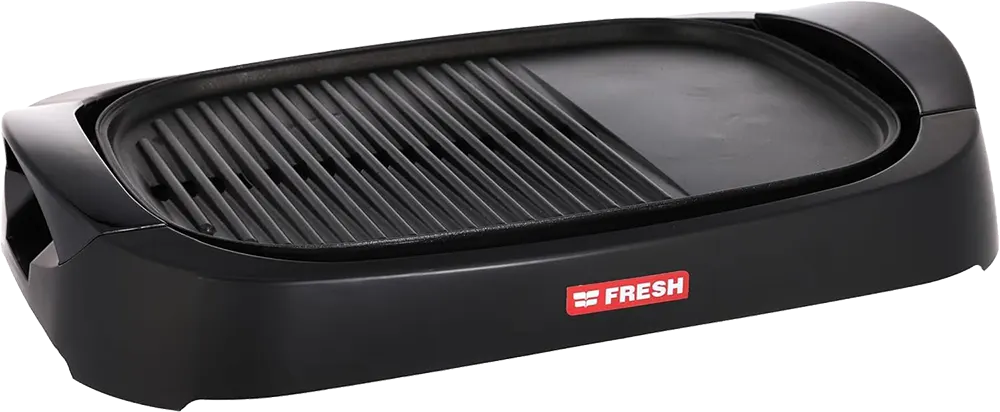 شواية كهربائية فريش هيلثي، 2000 وات، بدون غطاء، أسود، HG2000