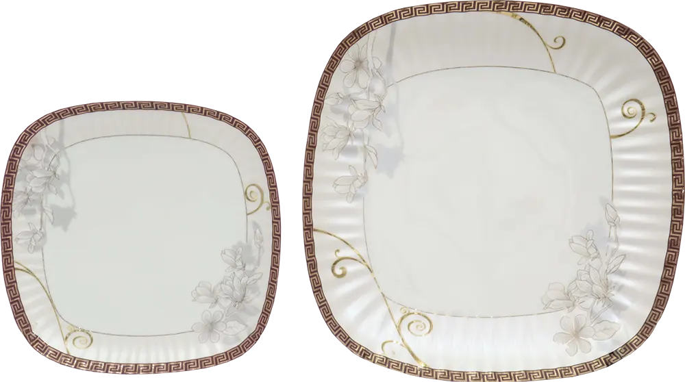 طقم صيني  ابيض كنار لاكوست ، 127 قطعة + شواية كهربائية فريش هيلثي، 2000 وات، بدون غطاء، أسود، HG2000