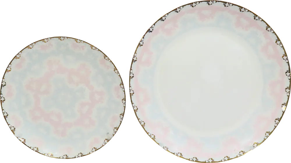 طقم صيني مدور ، ابيض في بينك اطار جوبلد ، 111 قطعة ، 12762 + عجان سوناي، 600 وات، 4 لتر، 6 سرعات، أحمر، SH-M770