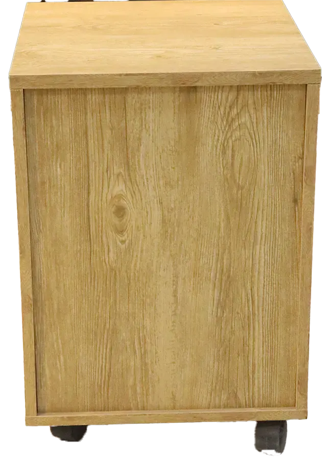 Wooden freestanding chest of drawers, consisting of 3 drawers, beige