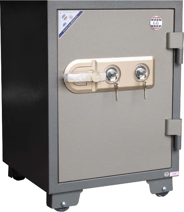 LG Vietnamese Cash Safe, Mechanical Lock, Reinforced Steel, Fire Resistant, 67×48×48 cm, Gray, LG 67K