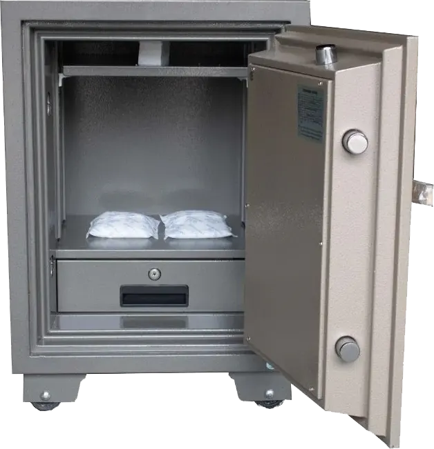 LG Vietnamese Cash Safe, Mechanical Lock, Reinforced Steel, Fire Resistant, 67×48×48 cm, Gray, LG 67K