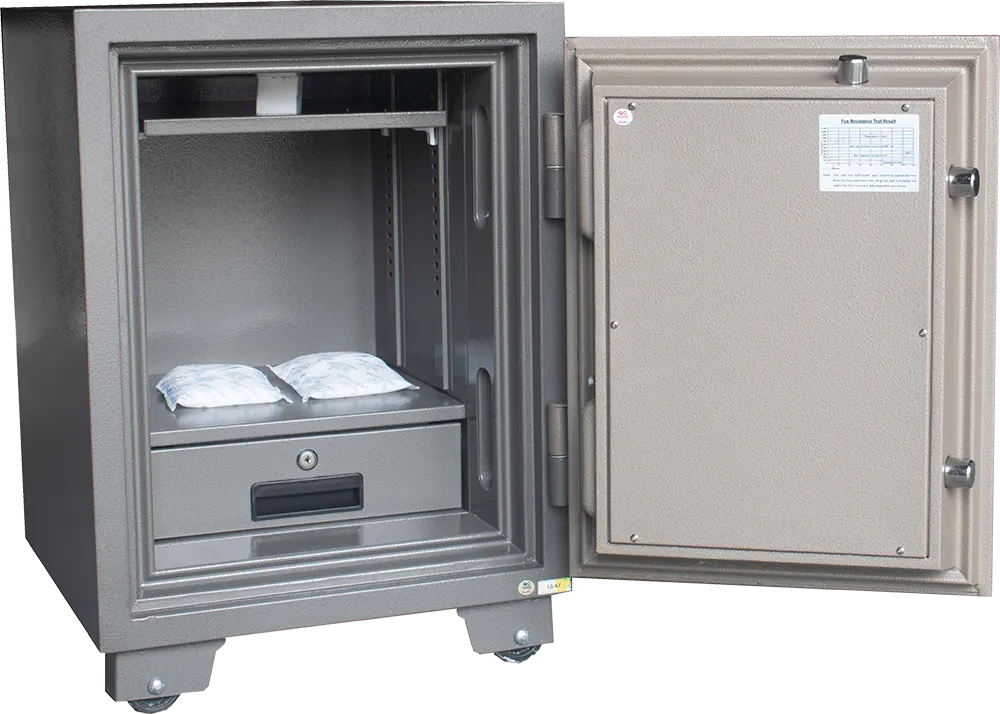 LG Vietnamese Cash Safe, Mechanical Lock, Reinforced Steel, Fire Resistant, 67×48×48 cm, Gray, LG 67K