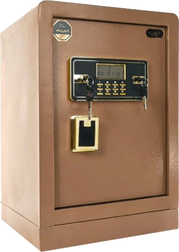 LG Mount Summit Semi-Armored Cash Safe, Advanced Locking System, Digital and Mechanical Lock, Drill-Resistant Door, 60 x 40 x 34 cm, Brown, MT60