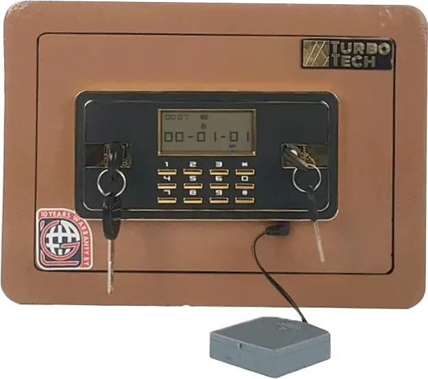 LG TurboTec Cash Safe, Advanced Digital and Mechanical Locking System, Steel Body, Drill-Resistant Door, 25×35×25 cm, LS 25