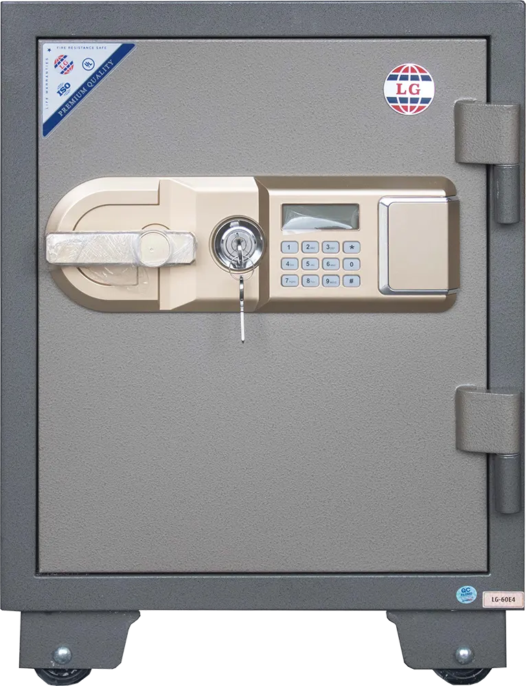 LG Vietnamese Cash Safe, Digital Keypad, Emergency Mechanical Lock, Reinforced Steel, Break-in and Fire Resistant, 60x46x48 cm, Gray, LG60E
