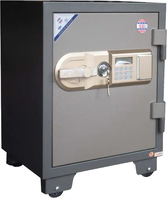 LG Vietnamese Cash Safe, Digital Keypad, Emergency Mechanical Lock, Reinforced Steel, Break-in and Fire Resistant, 60x46x48 cm, Gray, LG60E