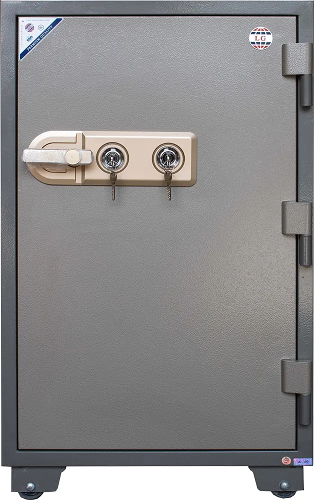 LG Vietnamese Cash Safe, Dual Master Keys, Reinforced Steel, Fire Resistant, 100x60x56 cm, Gray, LG100K
