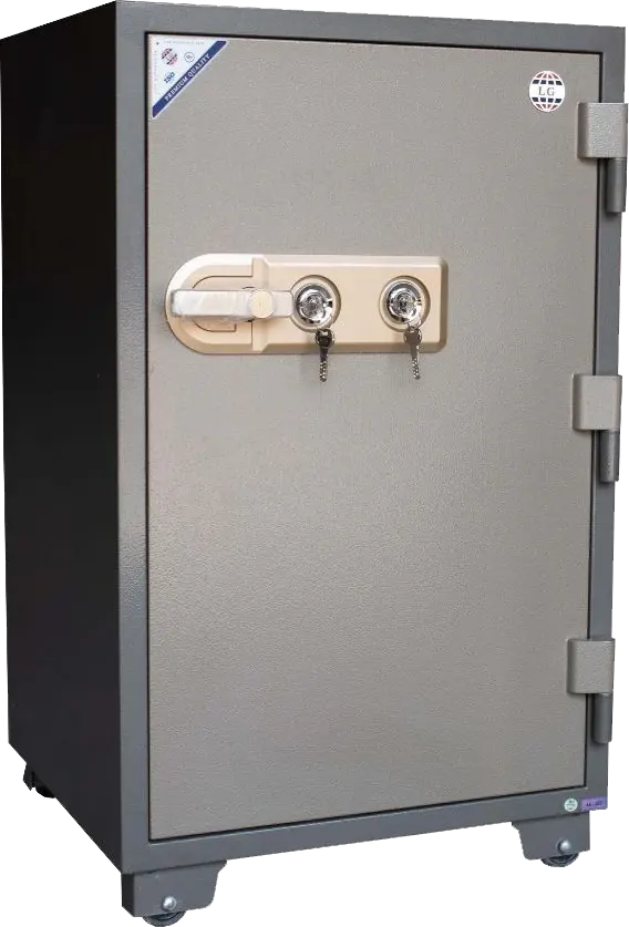 LG Vietnamese Cash Safe, Dual Master Keys, Reinforced Steel, Fire Resistant, 100x60x56 cm, Gray, LG100K