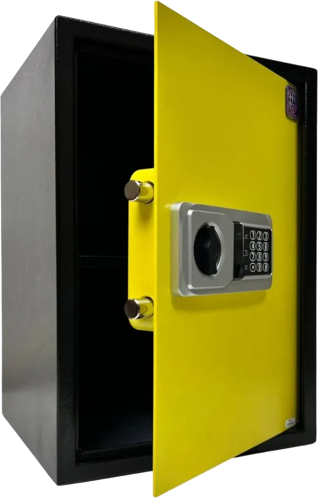 LG Electronic Cash Safe for Hotels, Digital Lock, Emergency Key, 50x35x31 cm, Yellow, NEK 50