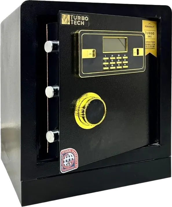 LG TurboTek Desktop Cash Safe, Advanced Digital Lock, Emergency Key, Reinforced Steel, Drill-Resistant Door, 50 x 37 x 33 cm, Black, AP 50