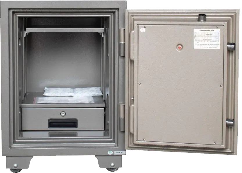 خزنة نقود إل جي فيتنامي، لوحة فاتيح رقمية، قفل ميكانيكي للطوارئ، فولاذ مقوى، مقاومة للحرائق، 67×46×49 سم، رمادي، LG67e