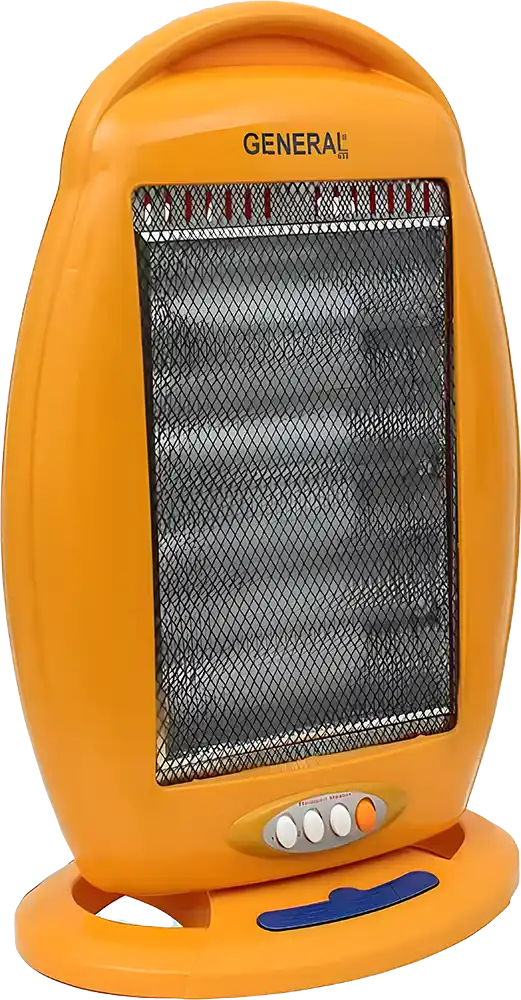 دفاية كهربائية هالوجين جنرال، 1200 وات، 3 شمعة،  متعددة الألوان، موديل H102M