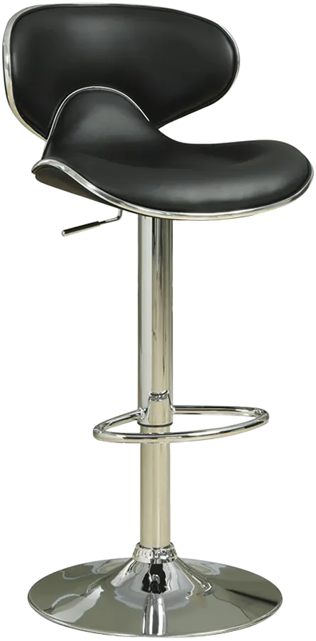 Leather bar stool, dark brown