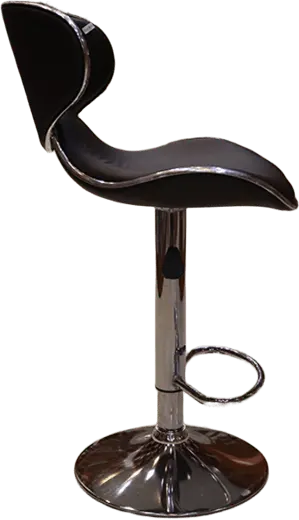 Leather bar stool, dark brown