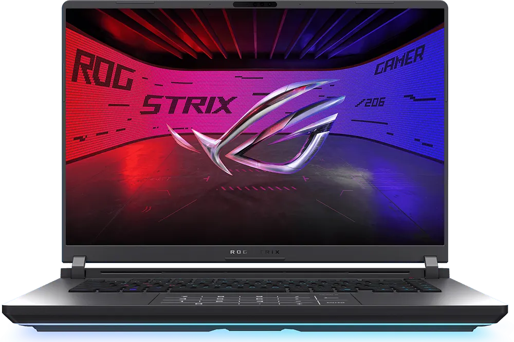 لاب توب اسوس روج سترايكس جي 16 (2025) G615LP-RV329W  معالج Intel® Core™ Ultra  9 275HX ، رامات 32 جيجابايت، هارد ديسك 1 تيرابايت SSD، كارت شاشة نفيديا جي فورس RTX™ 5070 سعة 8 جيجابايت، شاشة 16 بوصة دقة WQXGA، ويندوز 11 هوم، رمادي