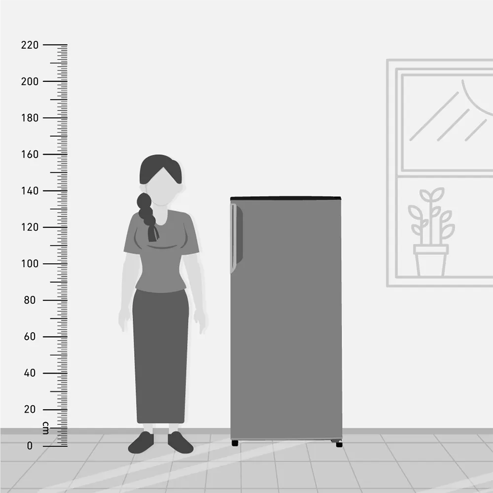 ديب فريزر راسي تورنيدو نوفروست، 5 درج، انفرتر، اضاءة ليد داخلية، أسود، RH-H18TV-BK