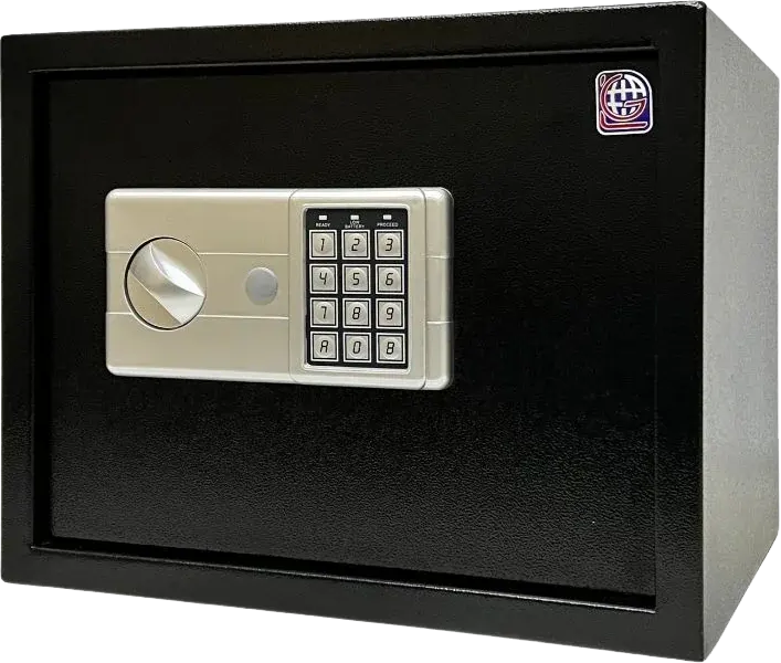 خزنة نقود إلكترونية للفنادق إل جي، قفل رقمي، مفتاح طوارئ، 30×38×30 سم، EA-LGK 30
