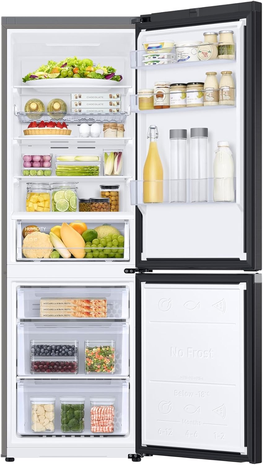 Samsung No-Frost Combi Refrigerator, 2 Doors, 344 Liters, Inverter Technology, Black, RB34C672EB1-MR