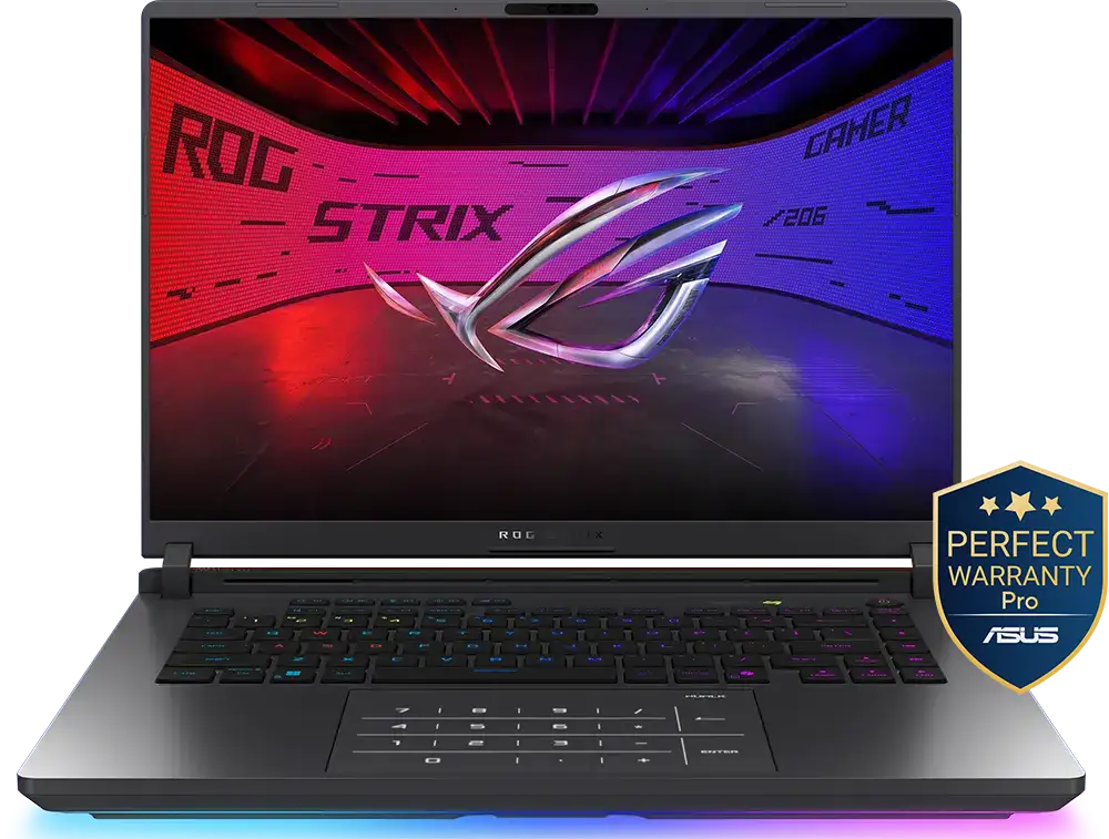 لاب توب اسوس روج سترايكس جي 16 (2025) G615LR-RV052W معالج Intel Core Ultra 7 255HX ، رامات 32 جيجابايت، هارد ديسك 1 تيرابايت SSD، كارت شاشة نفيديا جي فورس RTX™ 5070 Ti سعة 12 جيجابايت، شاشة 16 بوصة دقة WQXGA، ويندوز 11 هوم، رمادي