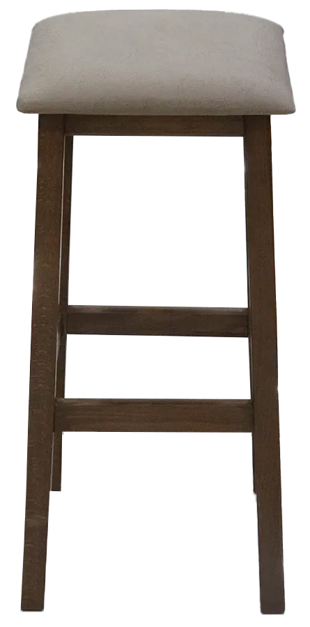 كرسي بار خشب ، مبطن قطيفة ، بني