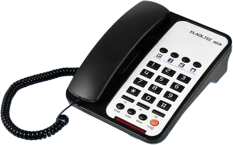 تليفون أرضي سلكي من العدل تك، بدون شاشة، أسود، موديل 115