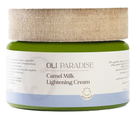 كريم تفتيح البشرة حليب الابل بالمسك الابيض من اولي باراديس، 80 مل