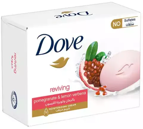 صابون كريم مرطب بالرمان و لويزة الليمون من دوف ،90 جم