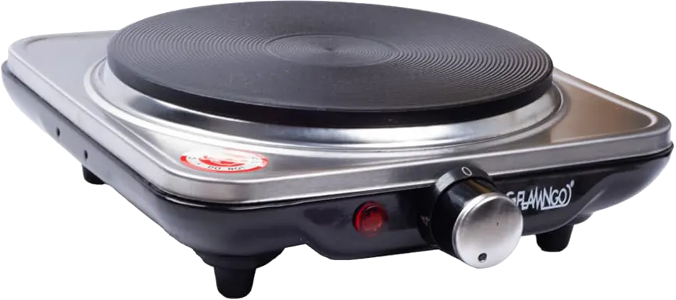 بوتاجاز مسطح فلامنجو، 1 عين، كهرباء، 1500 وات، ستانلس ستيل