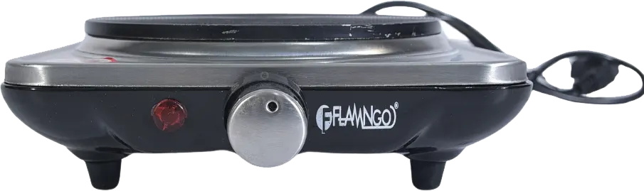 بوتاجاز مسطح فلامنجو، 1 عين، كهرباء، 1000 وات، ستانلس ستيل