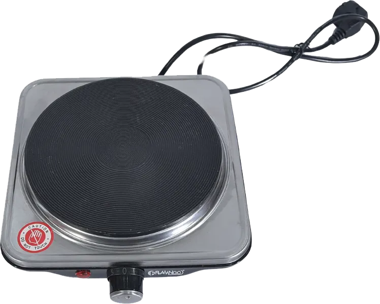 بوتاجاز مسطح فلامنجو، 1 عين، كهرباء، 1000 وات، ستانلس ستيل