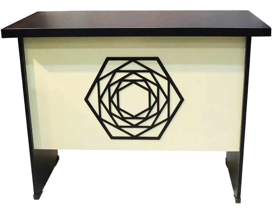 مكتب خشب ، 1متر ، بيج X اسود