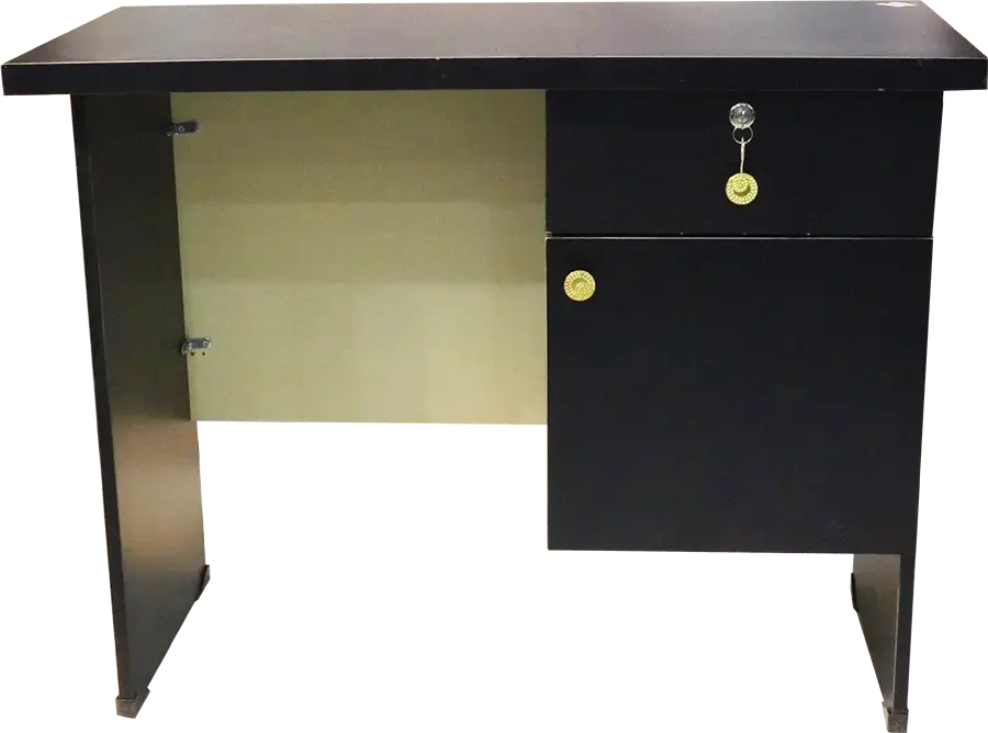 مكتب خشب ، 1متر ، بيج X اسود