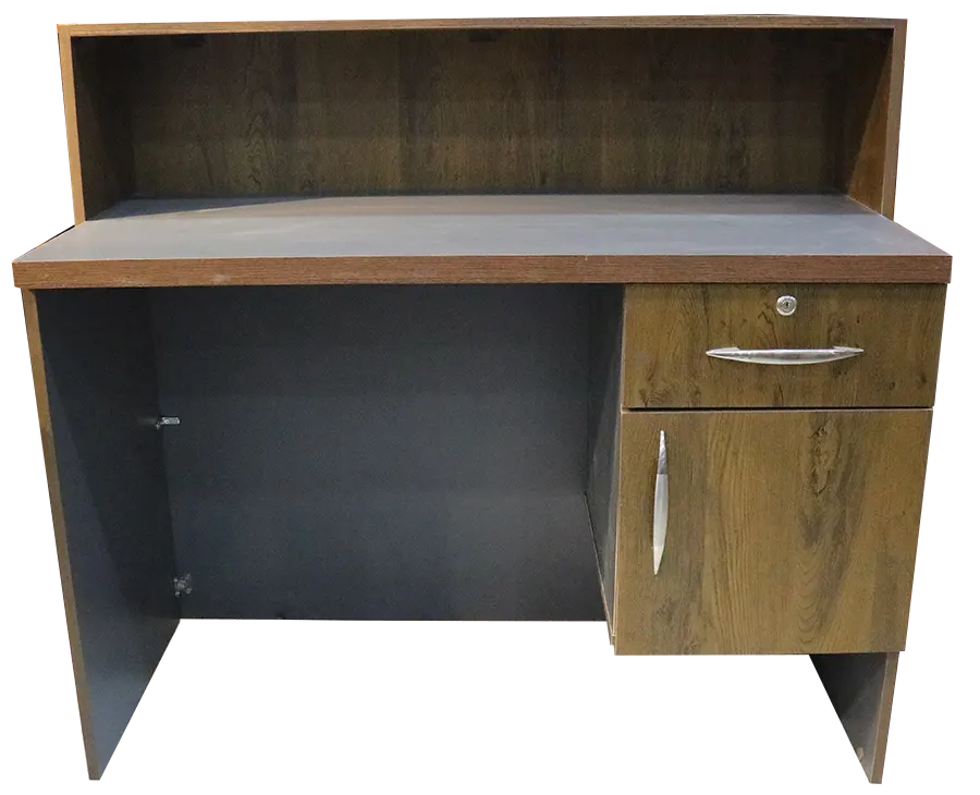 كاونتر خشب ، 120سم  ، وش بني