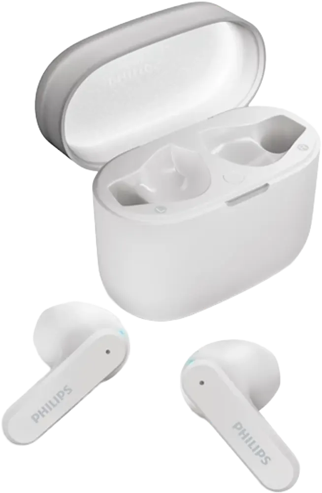 Philips Series 2000 Wireless Earbuds, Bluetooth 5.3, IPX4 Water Resistance, Up to 28 Hour Playtime, White, TAT2139WT-97