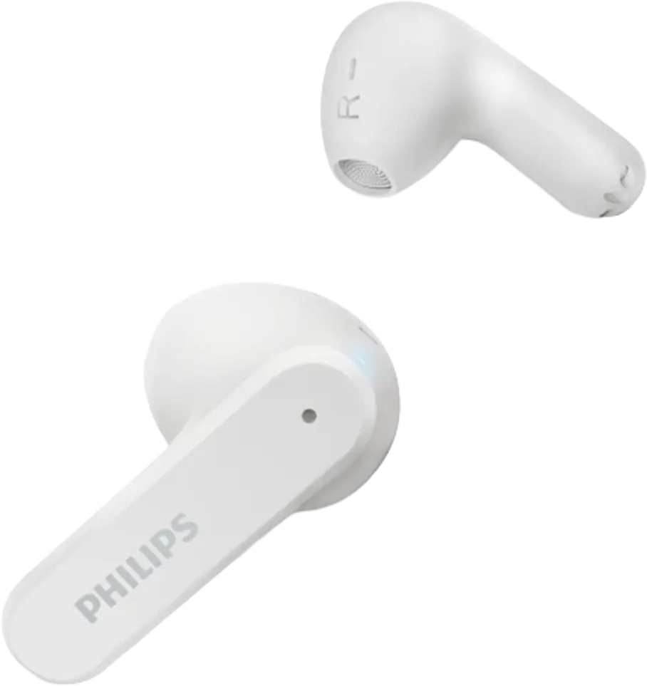 Philips Series 2000 Wireless Earbuds, Bluetooth 5.3, IPX4 Water Resistance, Up to 28 Hour Playtime, White, TAT2139WT-97