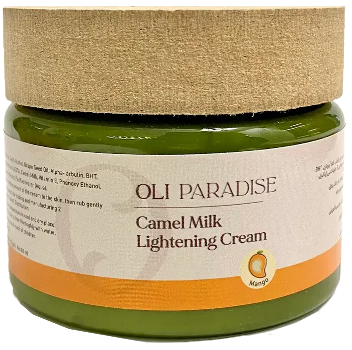 كريم تفتيح البشرة حليب الابل بالمانجو من اولي باراديس، 80 مل