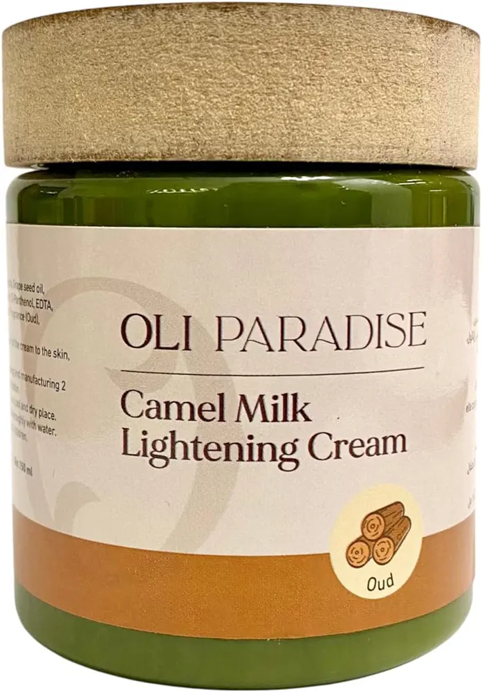 كريم تفتيح البشرة حليب الابل بالعود من اولي باراديس، 150 مل