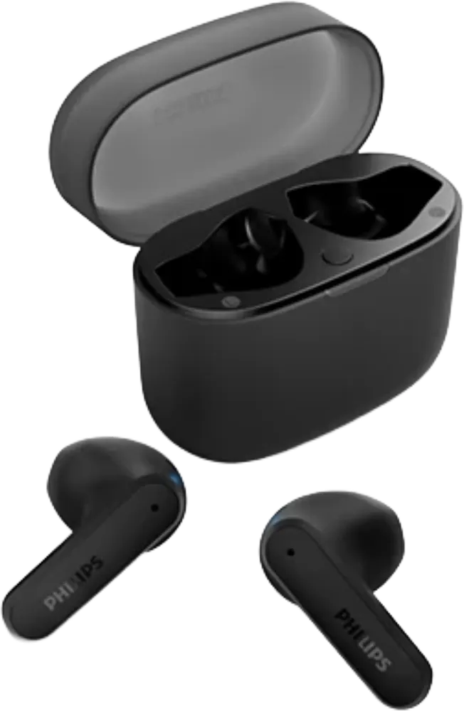 سماعات أذن لاسلكية من فيليبس سيريس 2000، بلوتوث 5.3، مقاومة للماء IPX4، مدة تشغيل تصل إلى 28 ساعة، أسود، TAT2139BK-97