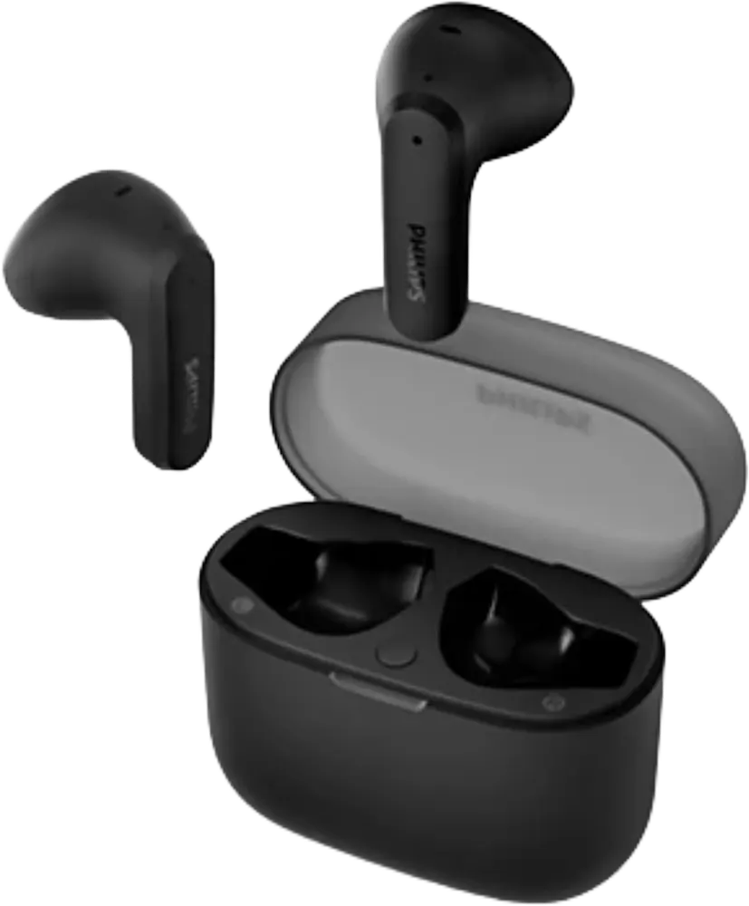 سماعات أذن لاسلكية من فيليبس سيريس 2000، بلوتوث 5.3، مقاومة للماء IPX4، مدة تشغيل تصل إلى 28 ساعة، أسود، TAT2139BK-97