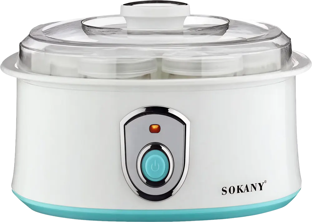 Sokany Yogurt Maker, 20 Watts, 7 Cups, White, SK-2304 (with Elmaghraby Warranty)